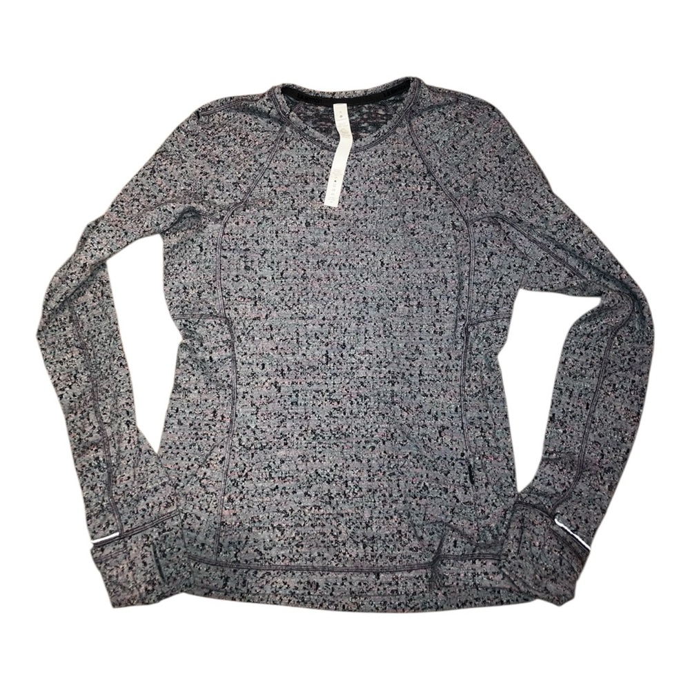 Women's Lululemon Runderful Long-Sleeve Active Top - Pink/Gray